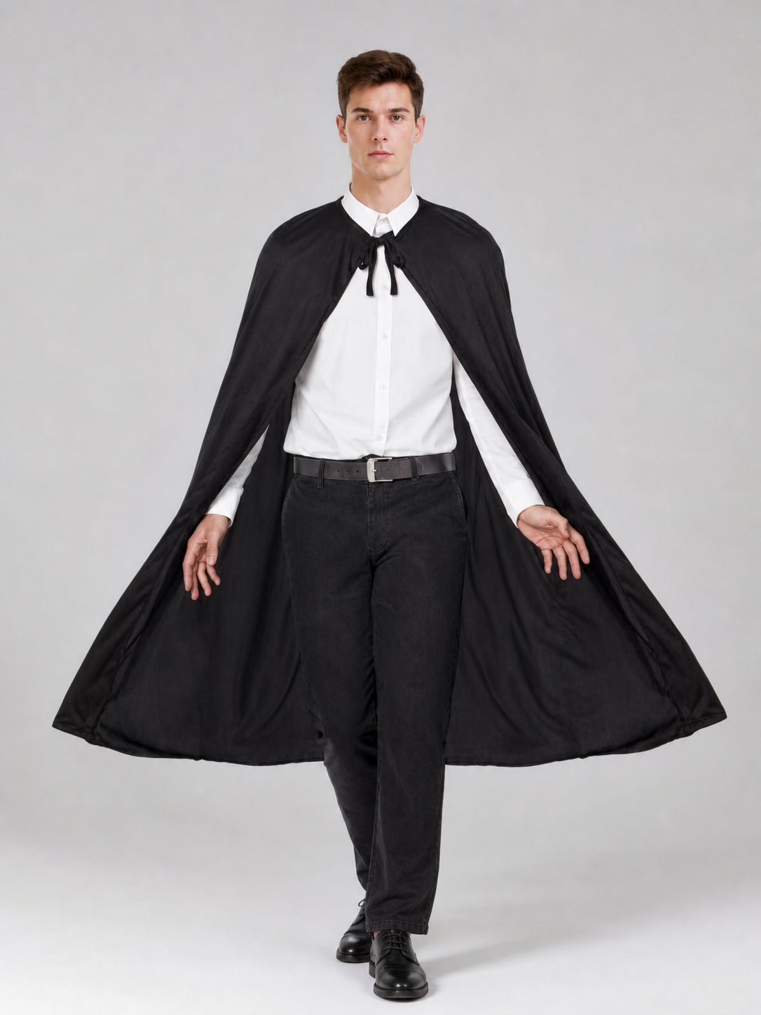 Black Long Cape for Halloween and the Stage