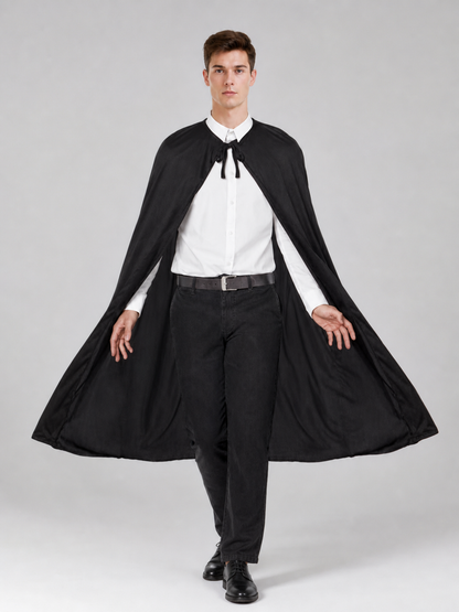Black Long Cape for Halloween and the Stage