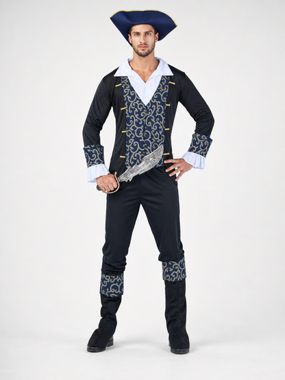 Pirate Costume with Hat and Boot Covers
