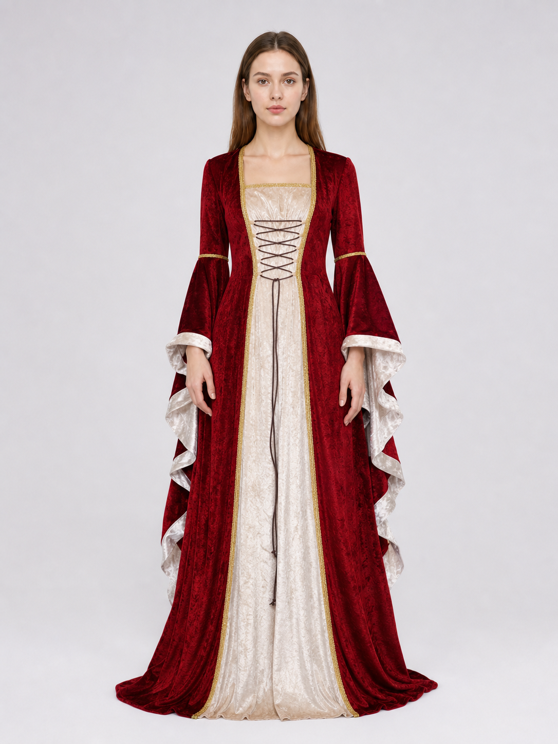 Medieval Renaissance Dress with Sleeves