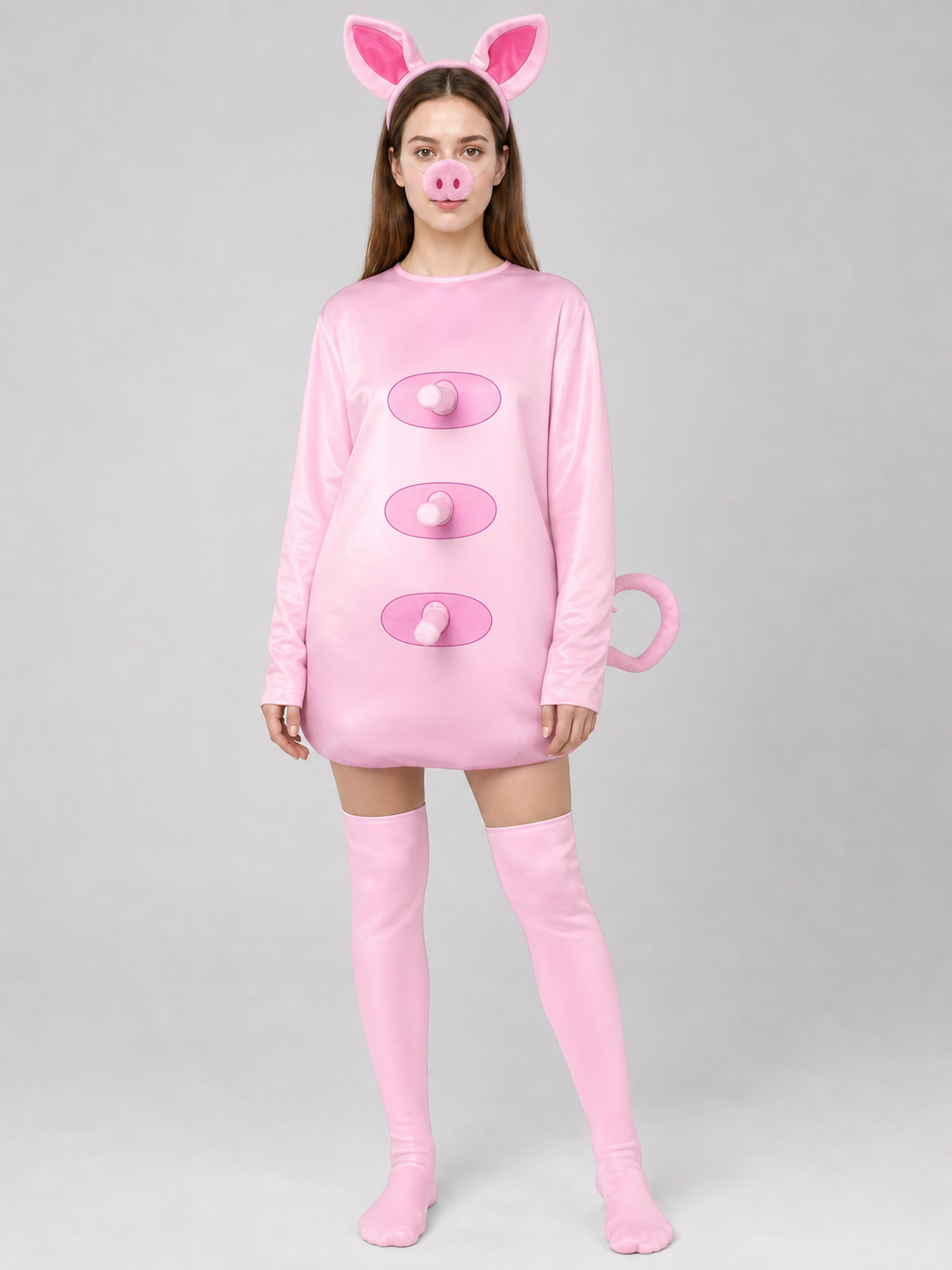 Adult Pink Pig Costume