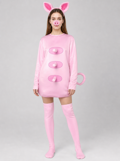 Adult Pink Pig Costume