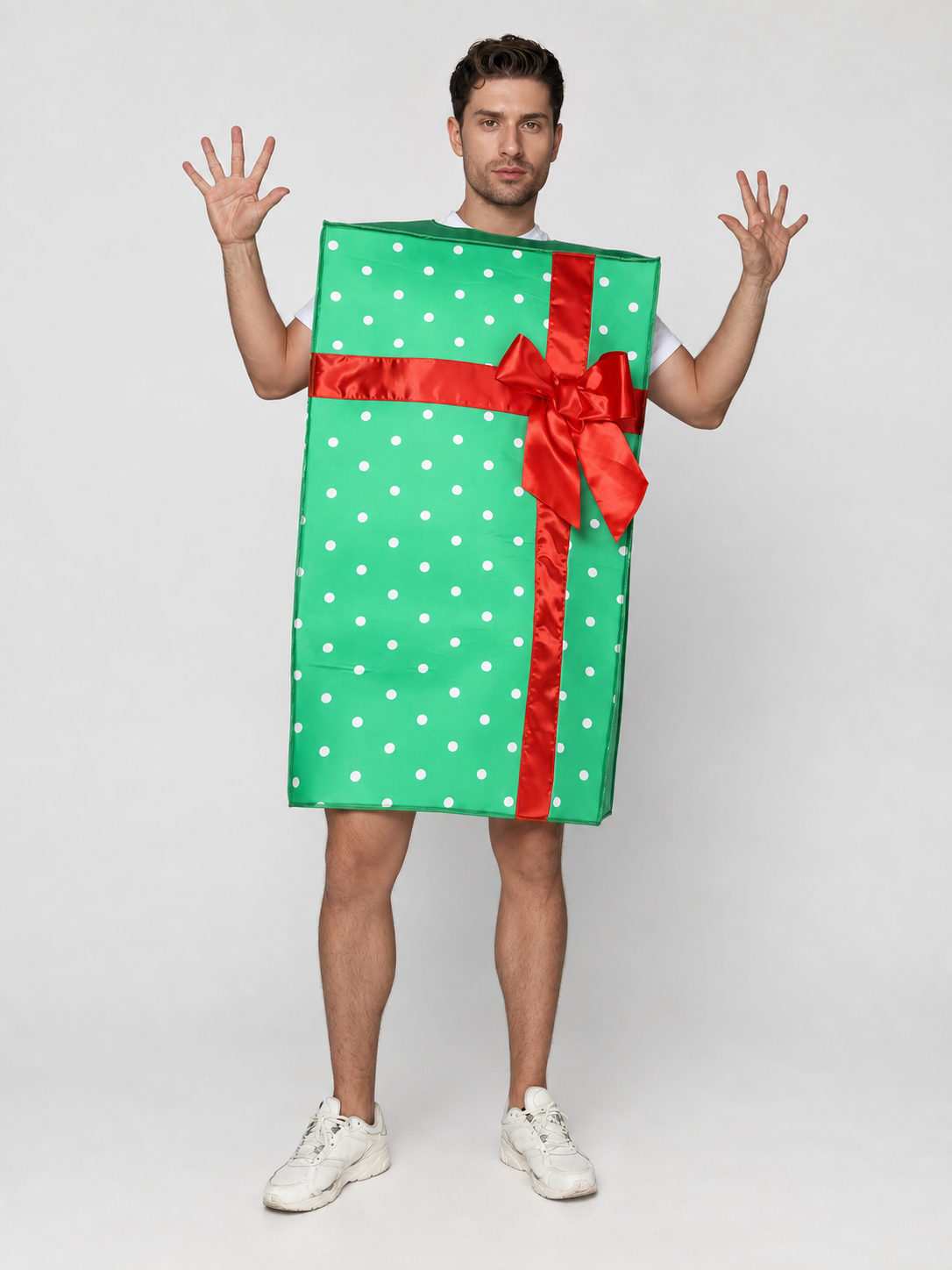 New Year’s Gift Box Costume with Red Bow