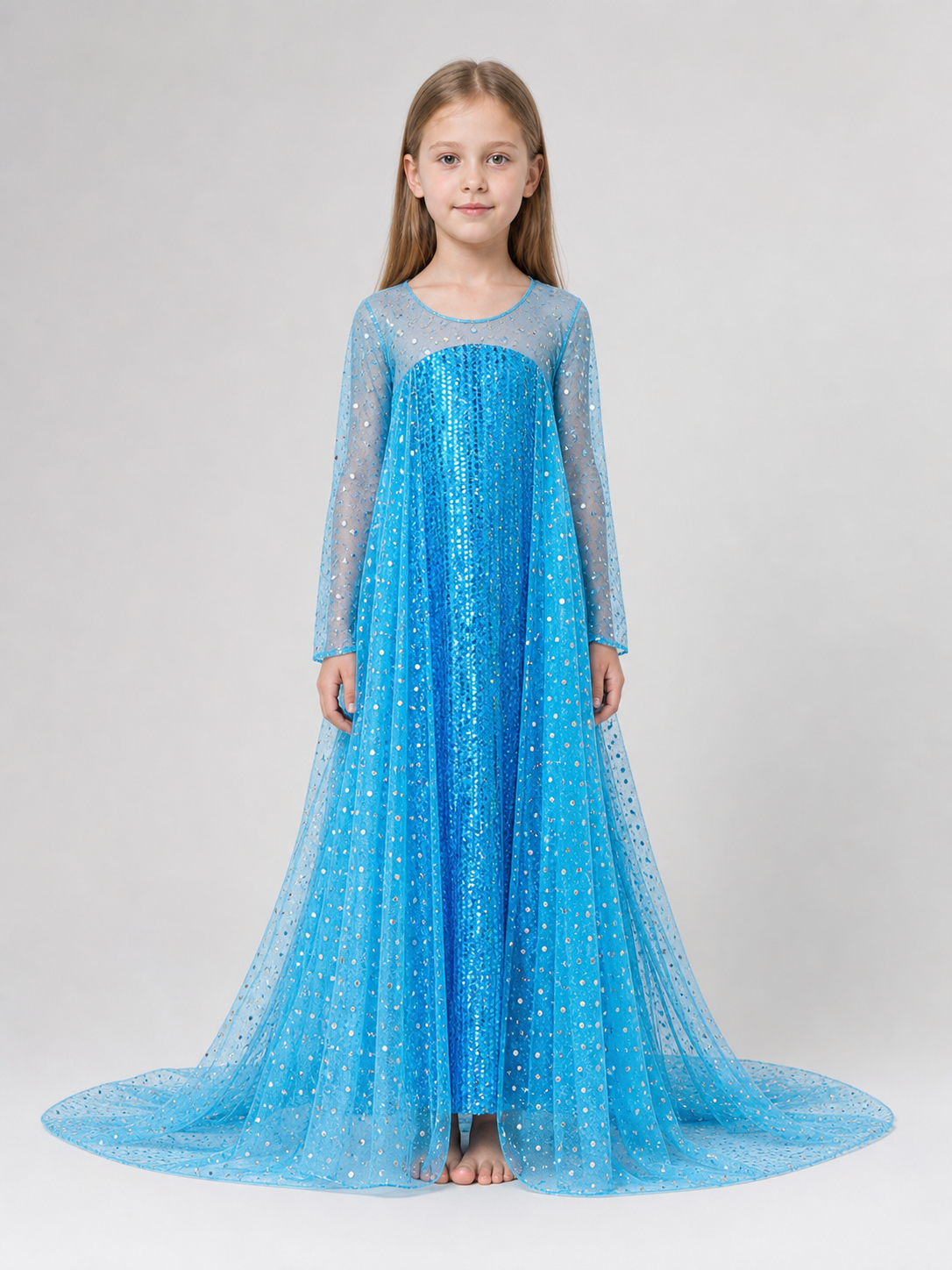 Elsa-Style Costume Dress for the Stage