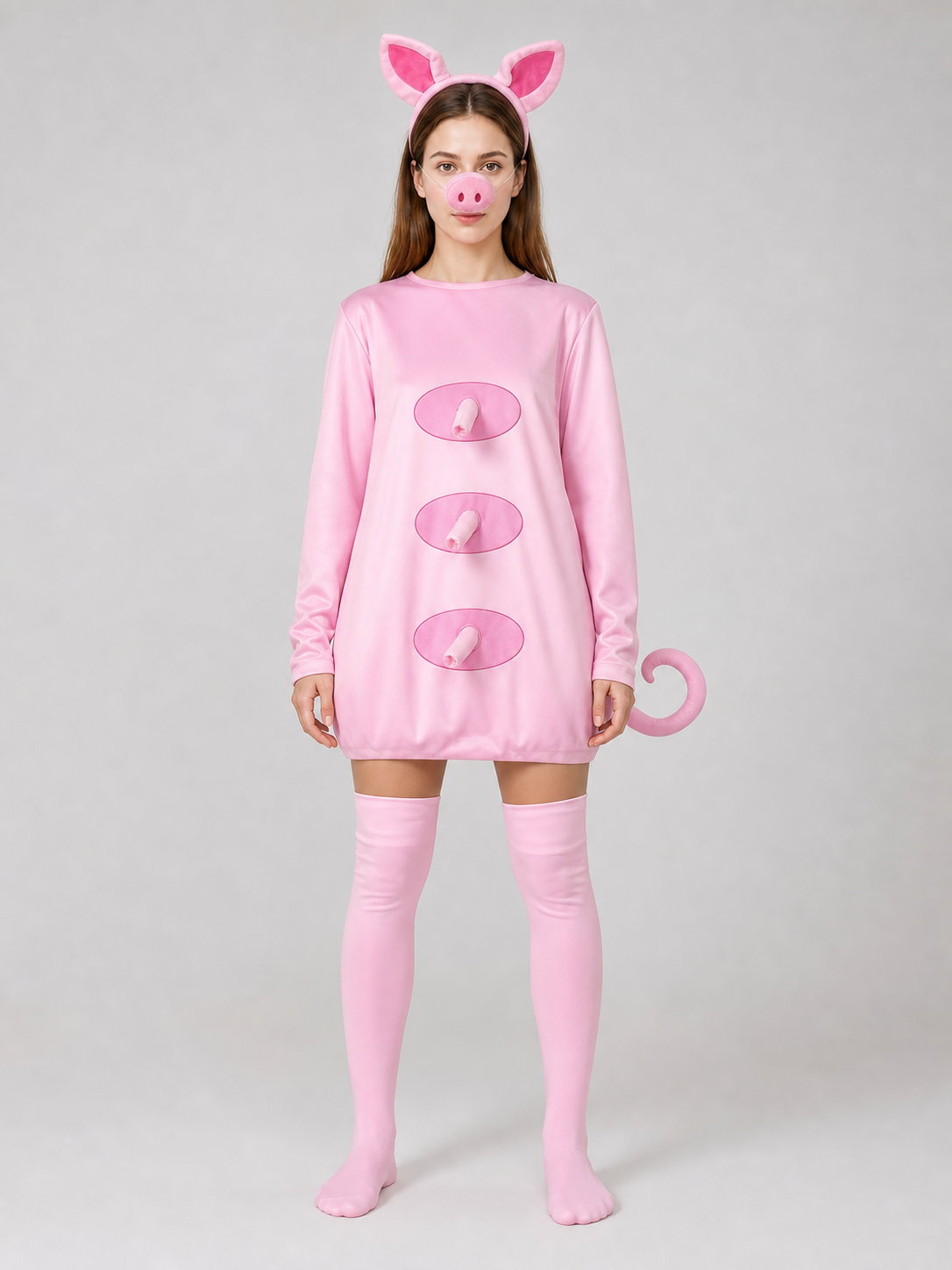 Adult Pink Pig Costume