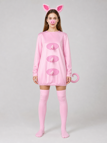 Adult Pink Pig Costume