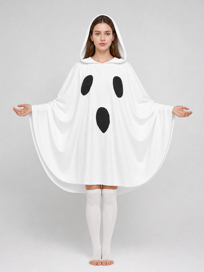 White Hooded Ghost Costume for Halloween