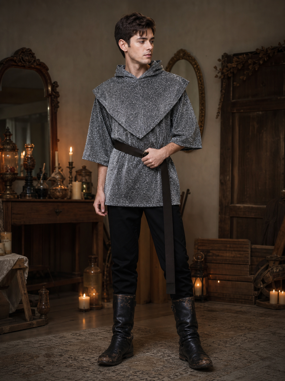 Medieval Knight Costume with Hood