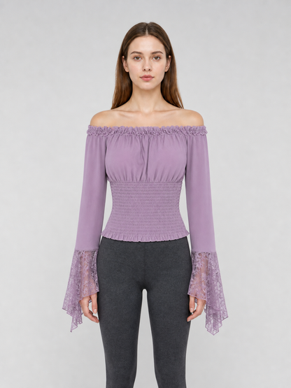 Off-Shoulder Long-Sleeve Top