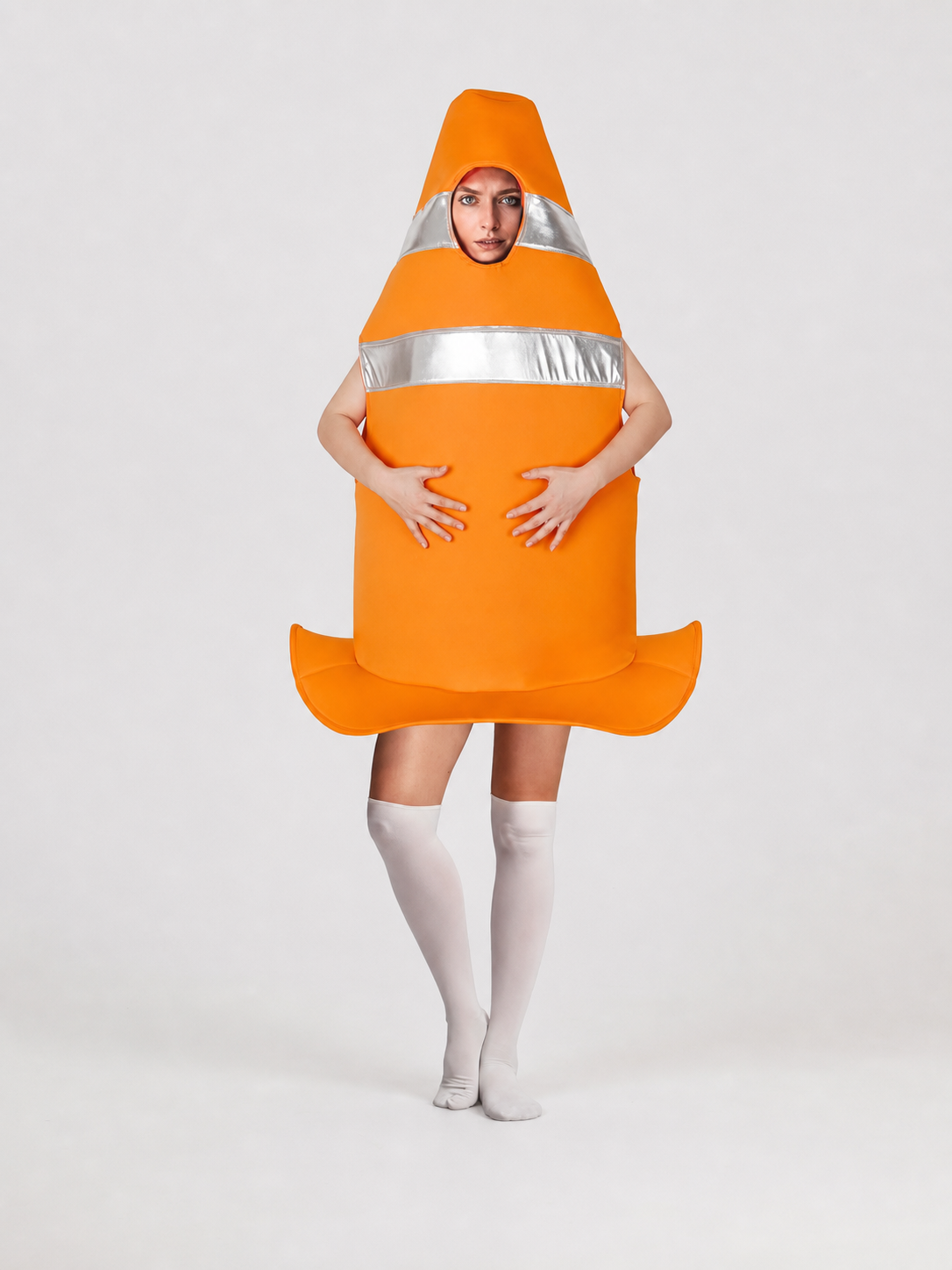 Adult Orange Traffic Cone Costume for Parties