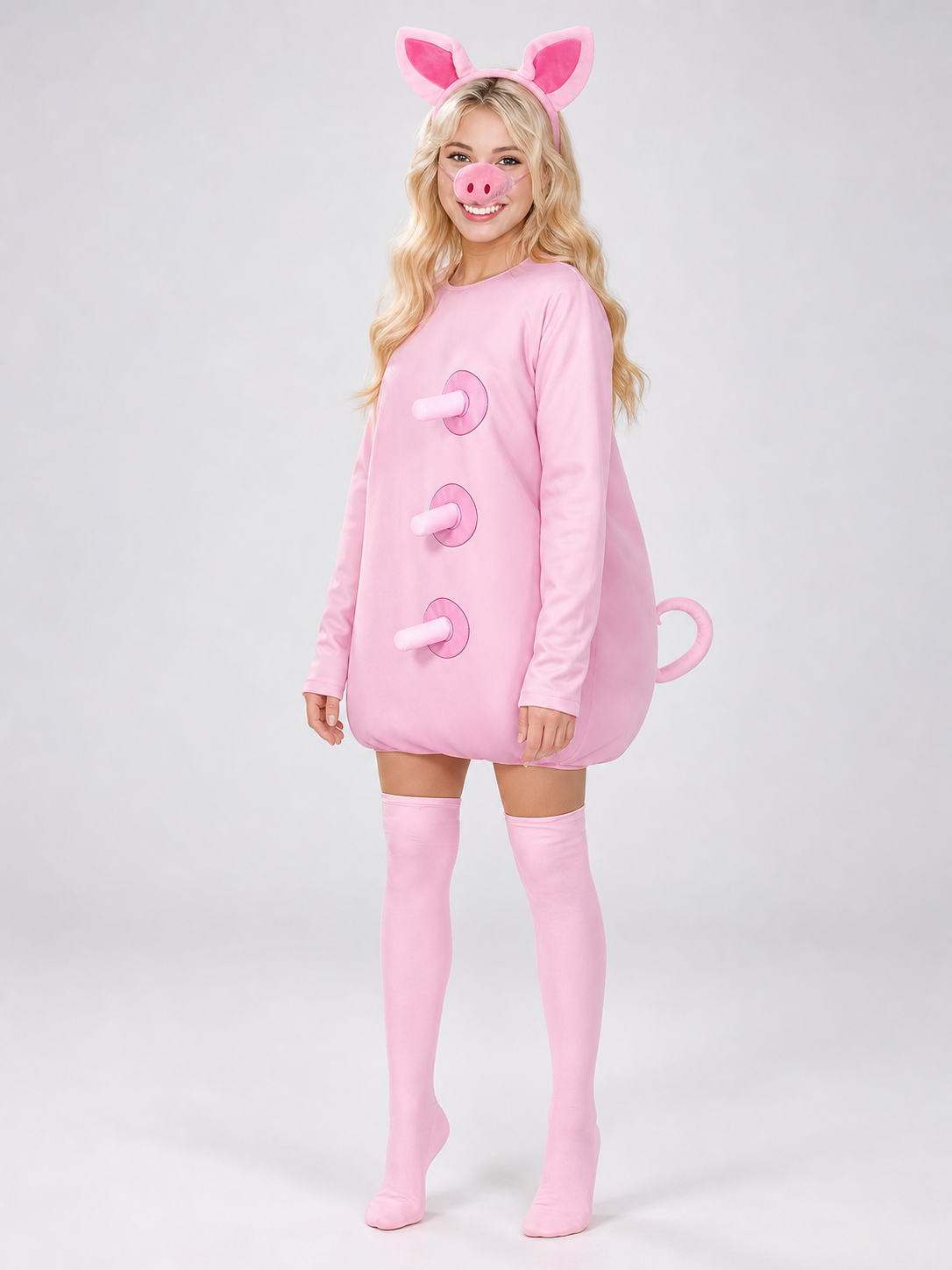 Adult Pink Pig Costume