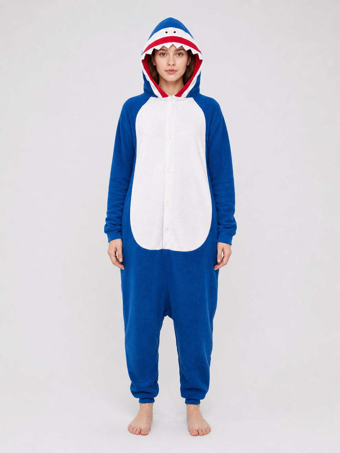 Shark Hooded Kigurumi Pajama Jumpsuit