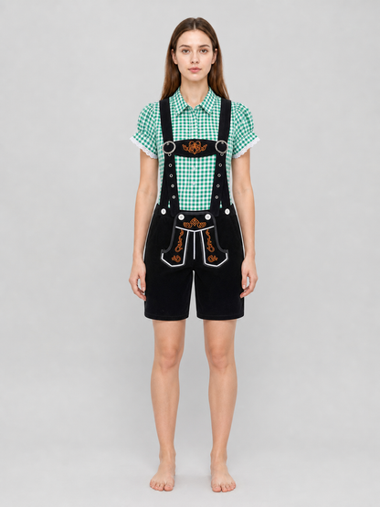 Traditional Costume with Shirt and Suspender Shorts
