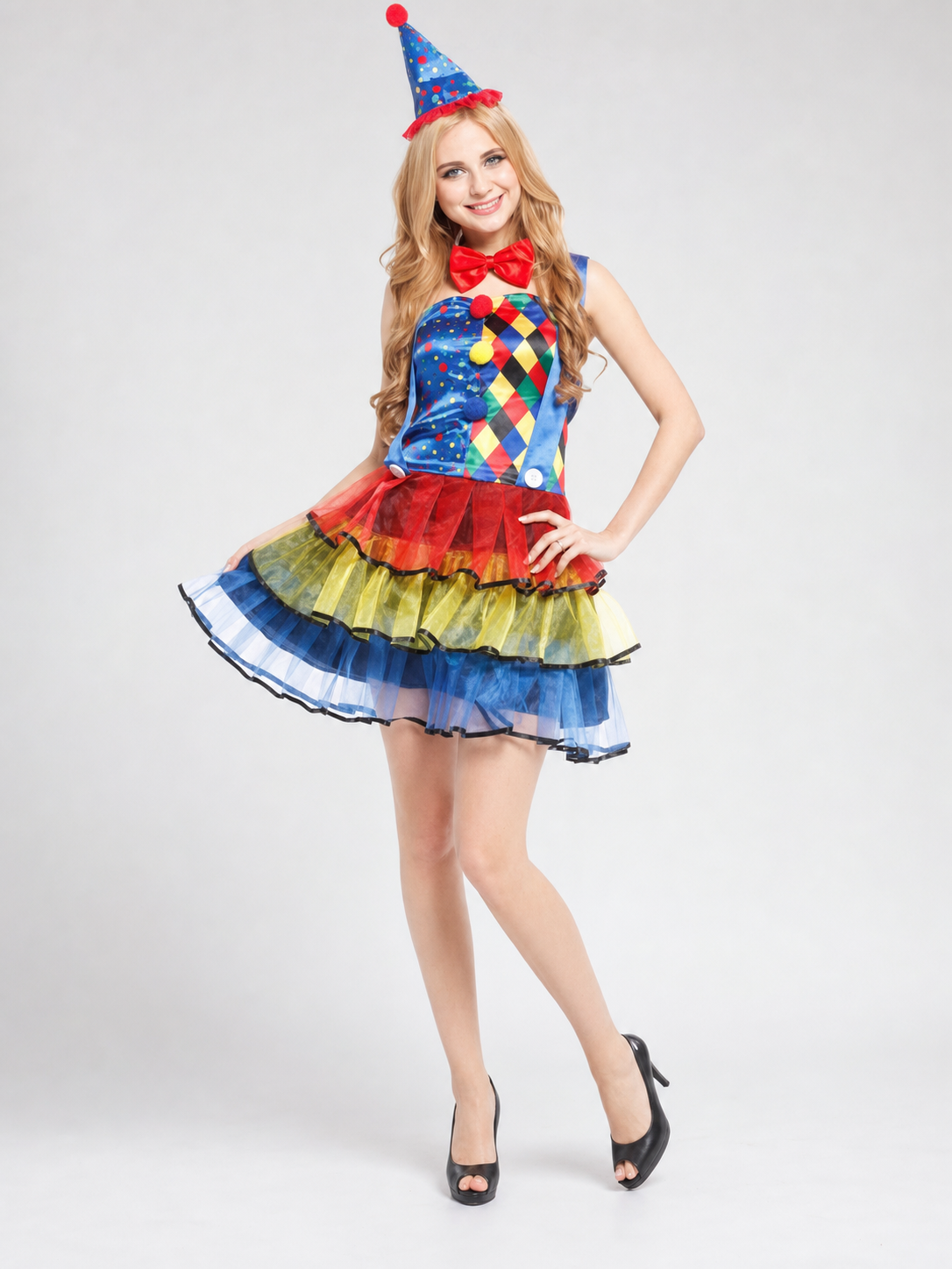 Clown Costume with Hat and Accessories