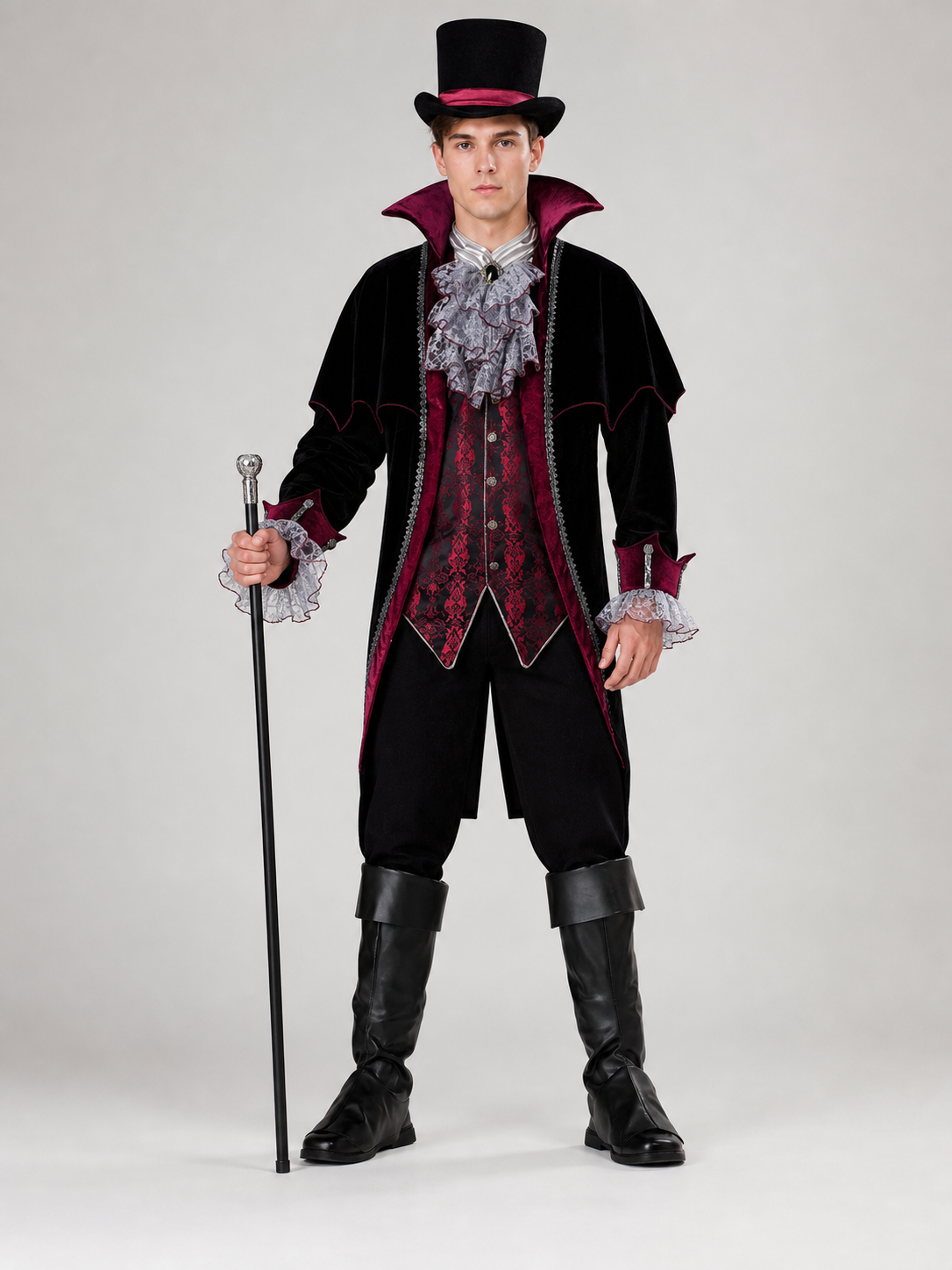 Gothic-Style Vampire Costume for Halloween