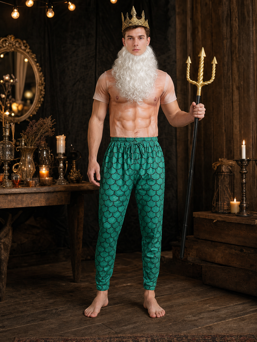 Costume with Crown and Trident XXXL on-model view