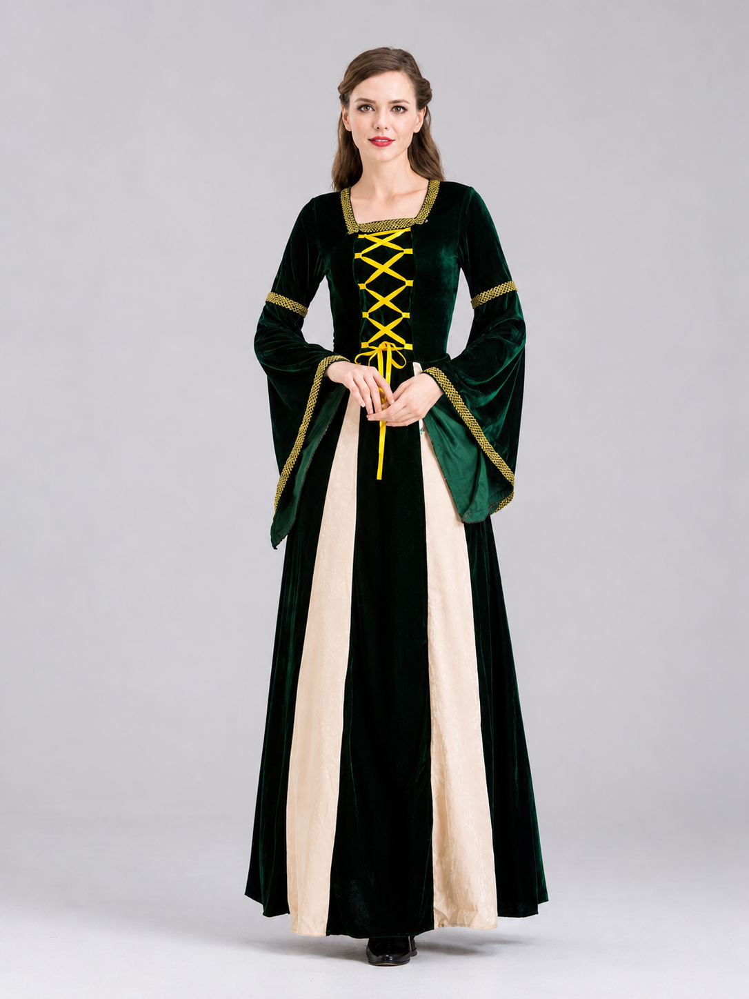 Medieval-Style Carnival Dress with Lacing