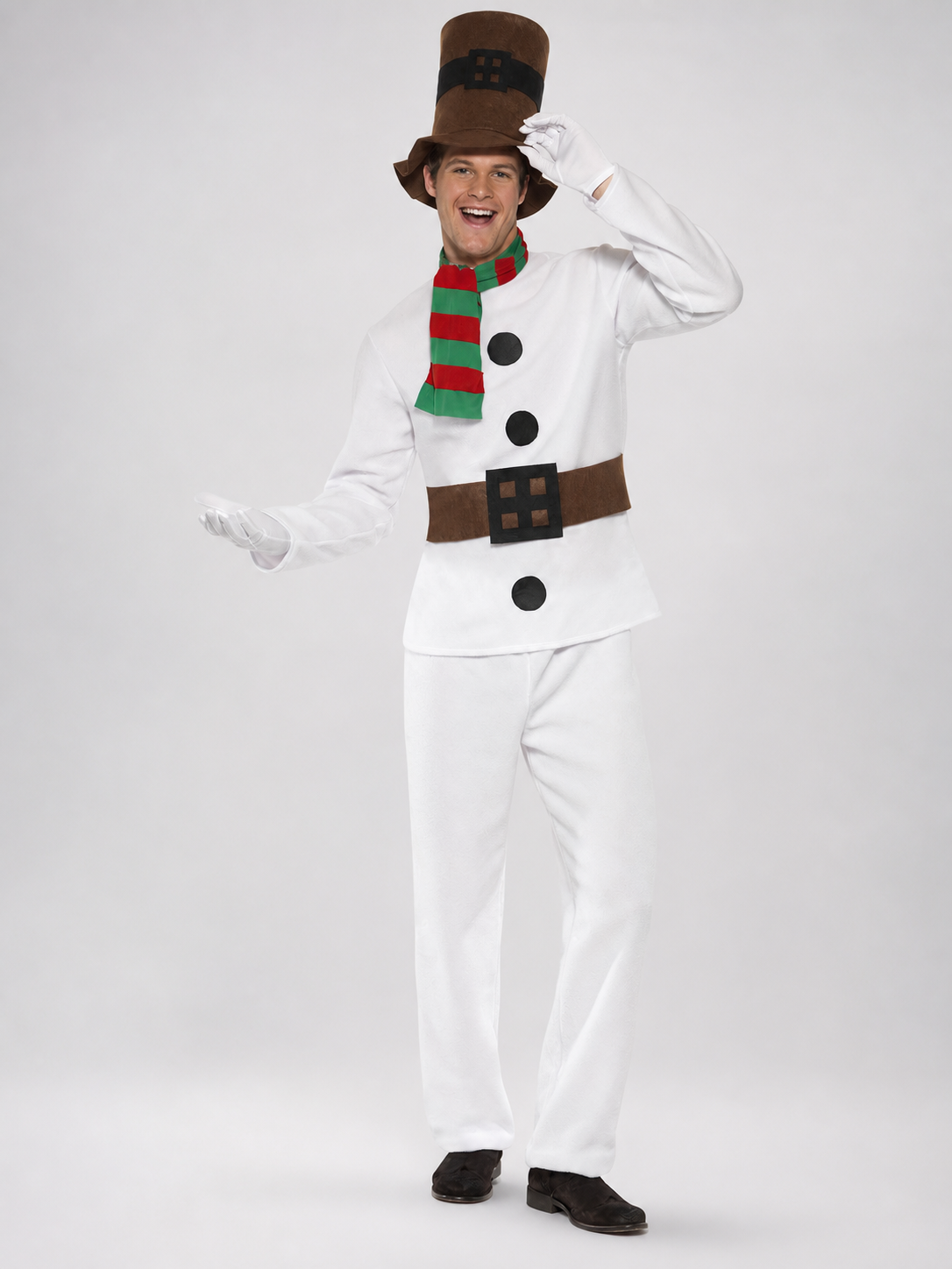 Snowman Holiday Costume with Hat and Scarf