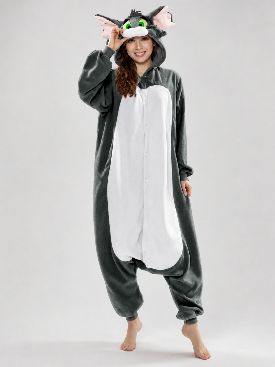 Kigurumi Costume with Hood and Cat Ears
