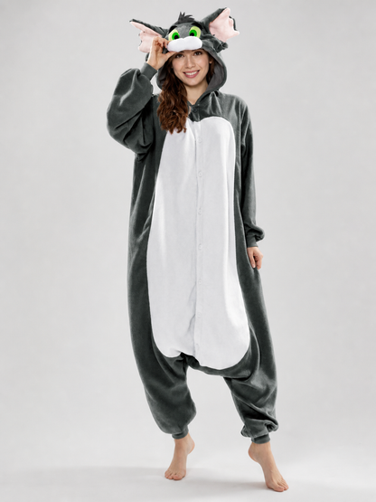 Kigurumi Costume with Hood and Cat Ears