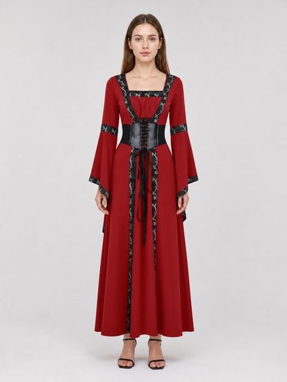 Gothic Medieval Hooded Dress