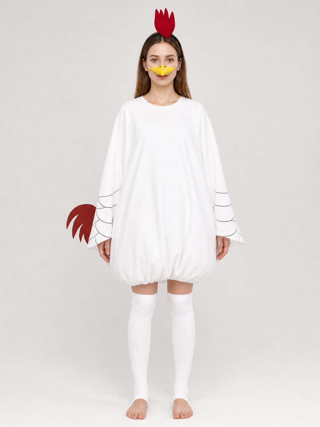 Adult Chicken Costume with Wings and Accessories