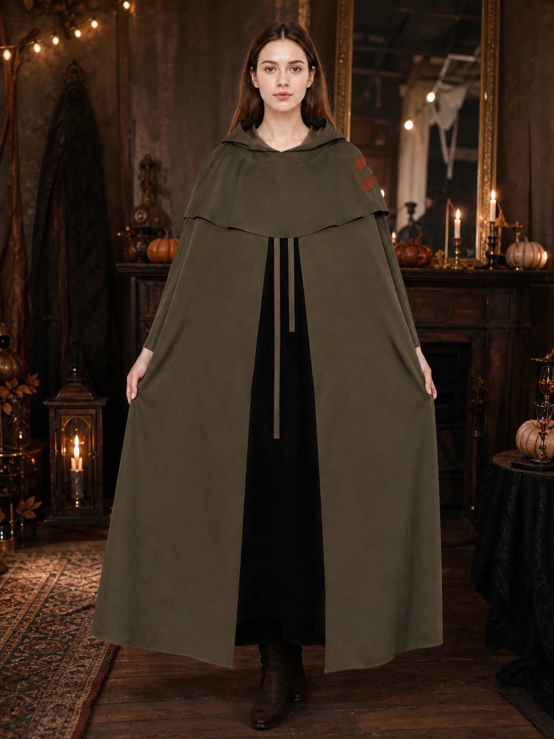 Medieval Hooded Elf Cloak for Cosplay