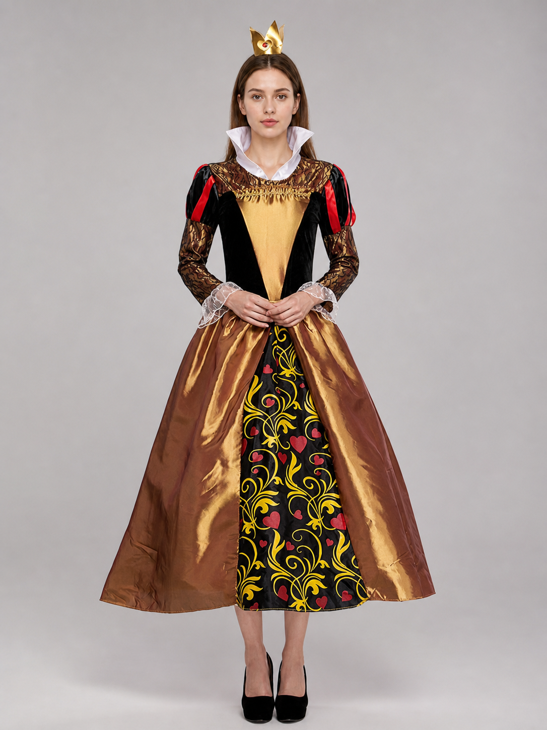 Red Queen cosplay dress in a fantasy style