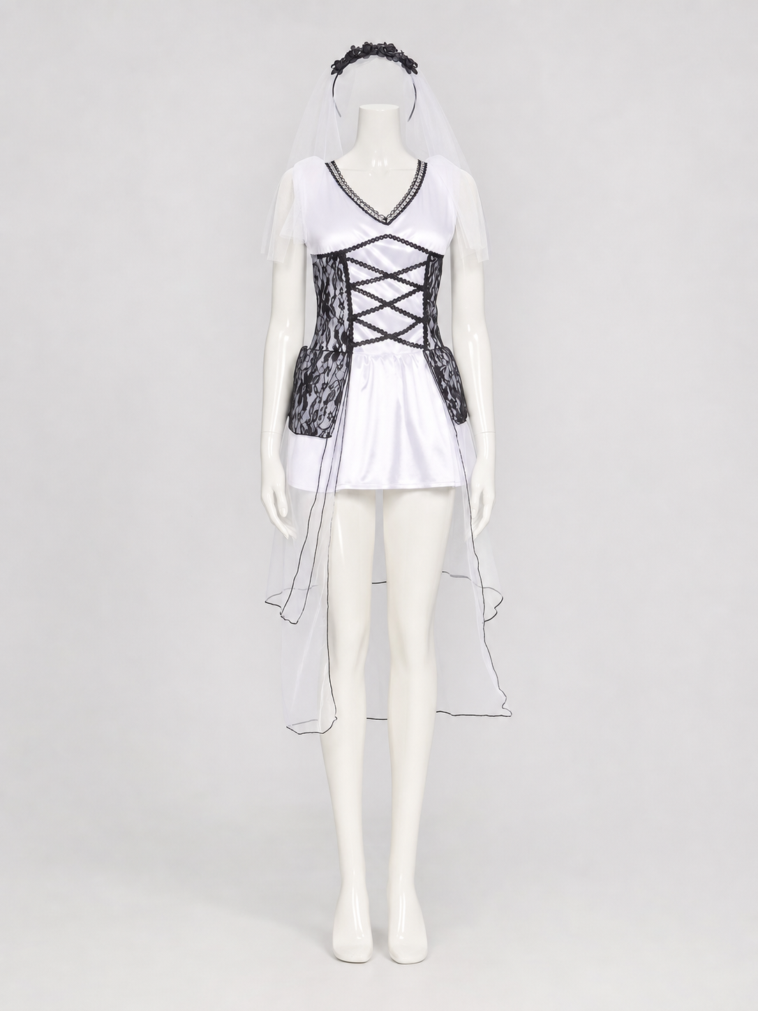 Stage Dress with Corset, Veil, and Lace