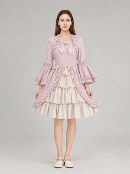 Vintage Gothic Rococo Dress with Ruffles