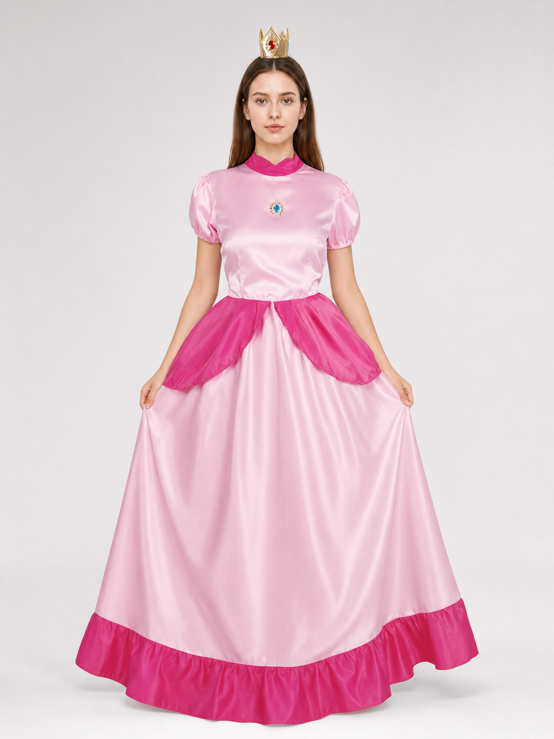 Princess Peach costume dress with crown