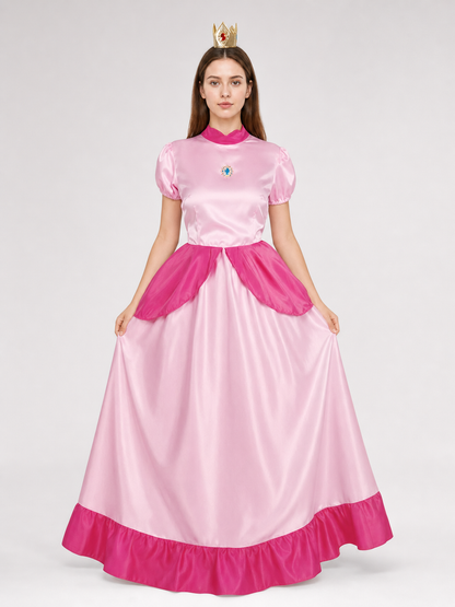Princess Peach costume dress with crown