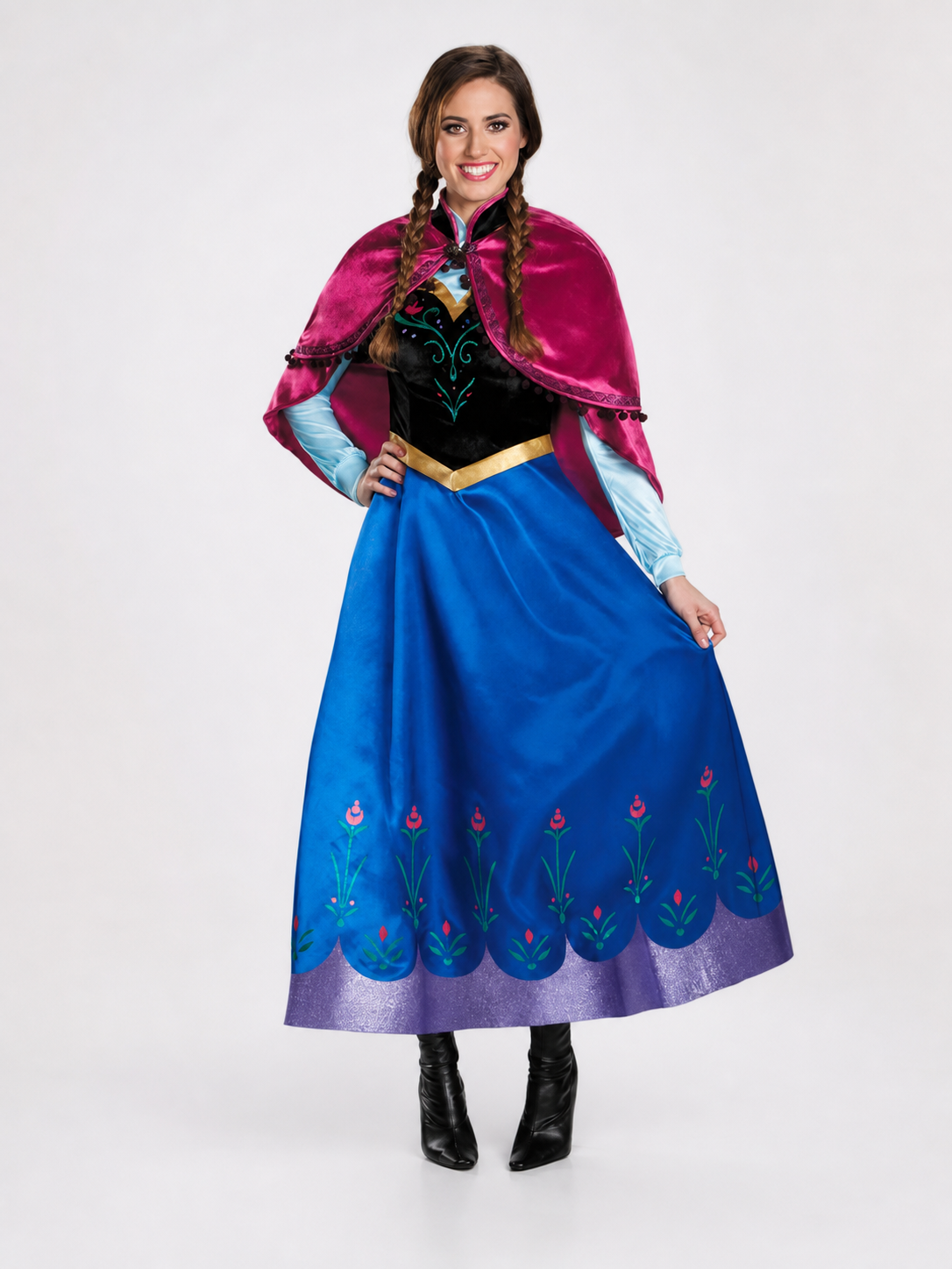 Fairytale Carnival Costume with Dress and Cape