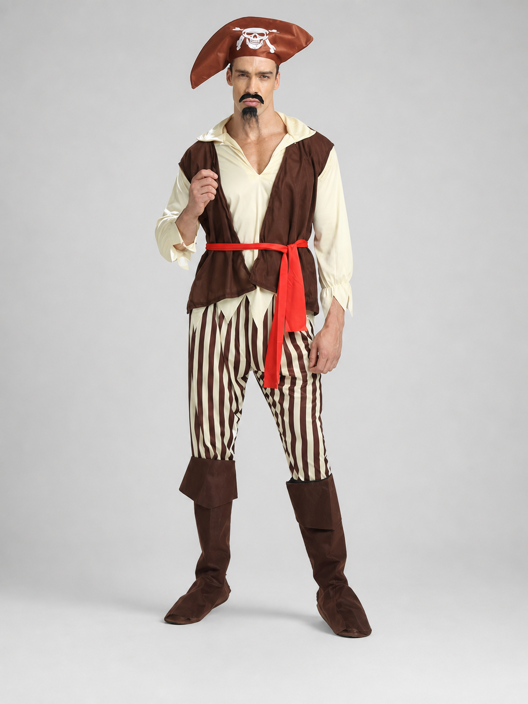 Pirate Costume with Hat, Vest, and Pants