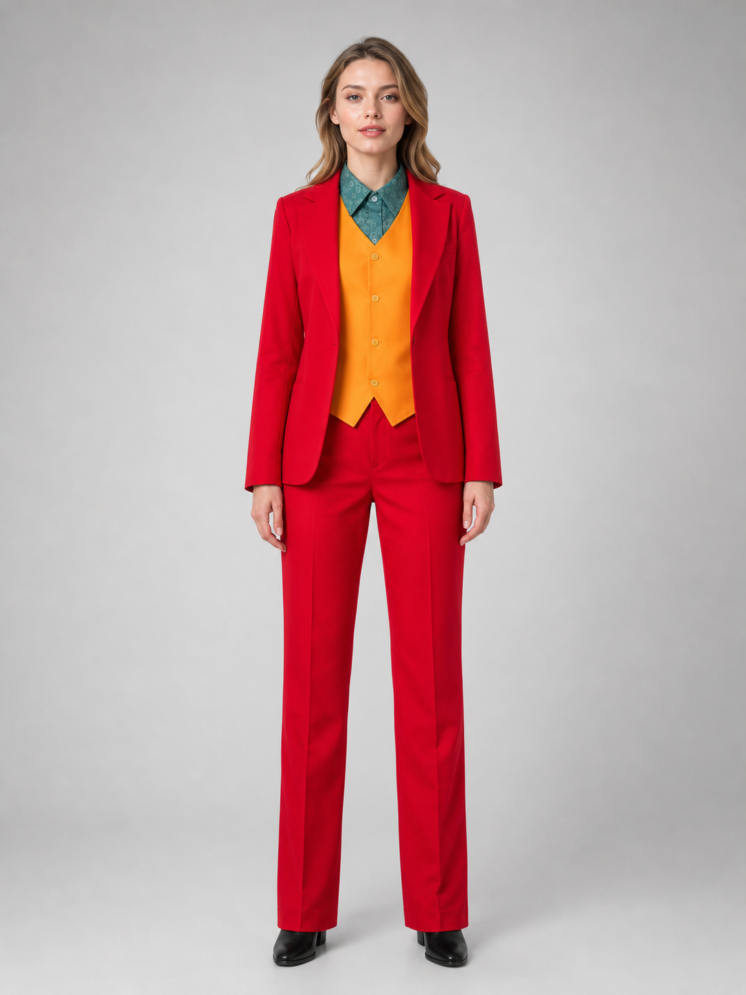 Joker Cosplay Costume, Red Set
