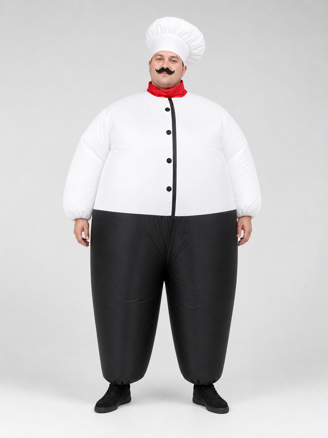 Inflatable Chef Costume with Hat and Mustache