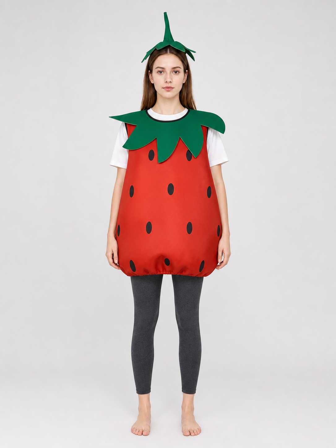Adult Strawberry Costume with Mask