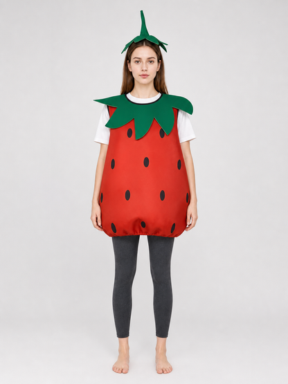 Adult Strawberry Costume with Mask