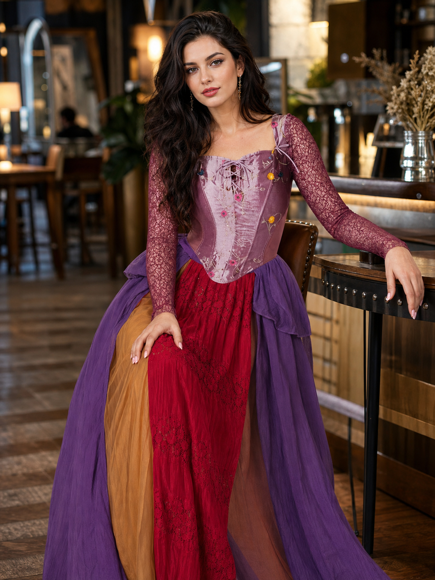 Winifred Witch Costume, cosplay dress M-XL