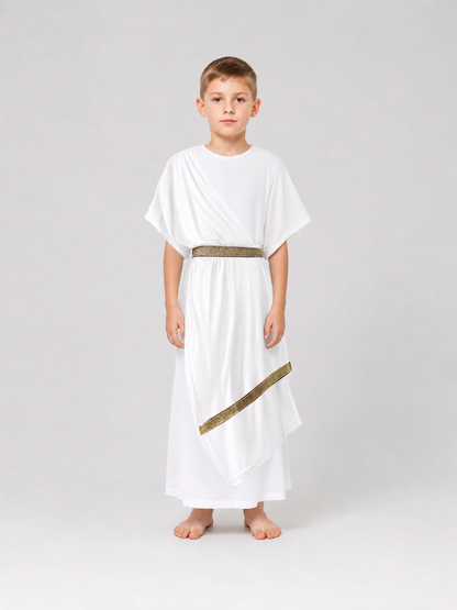 Greek-style costume: white tunic with belt