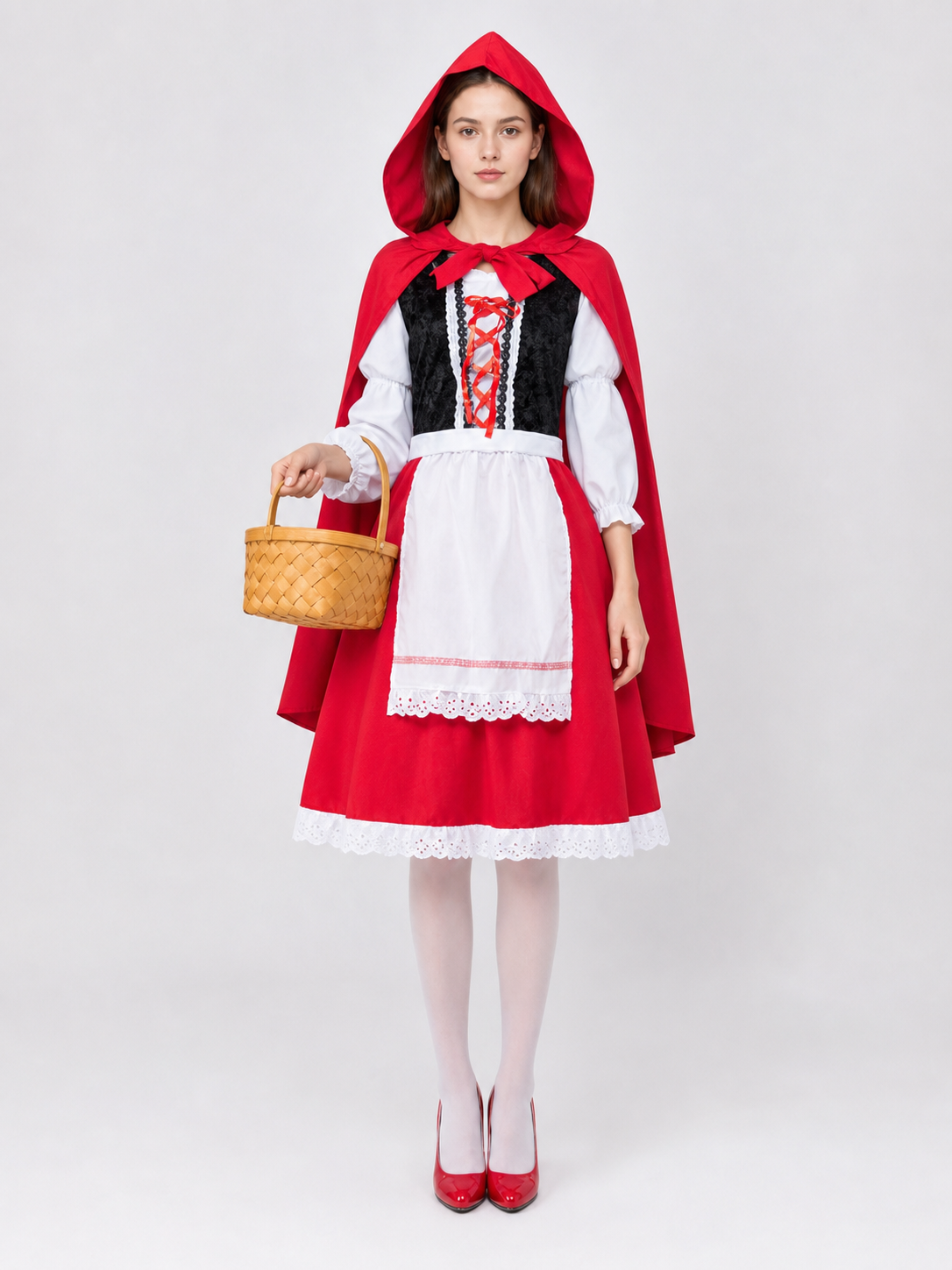 Little Red Riding Hood Carnival Costume with Hood
