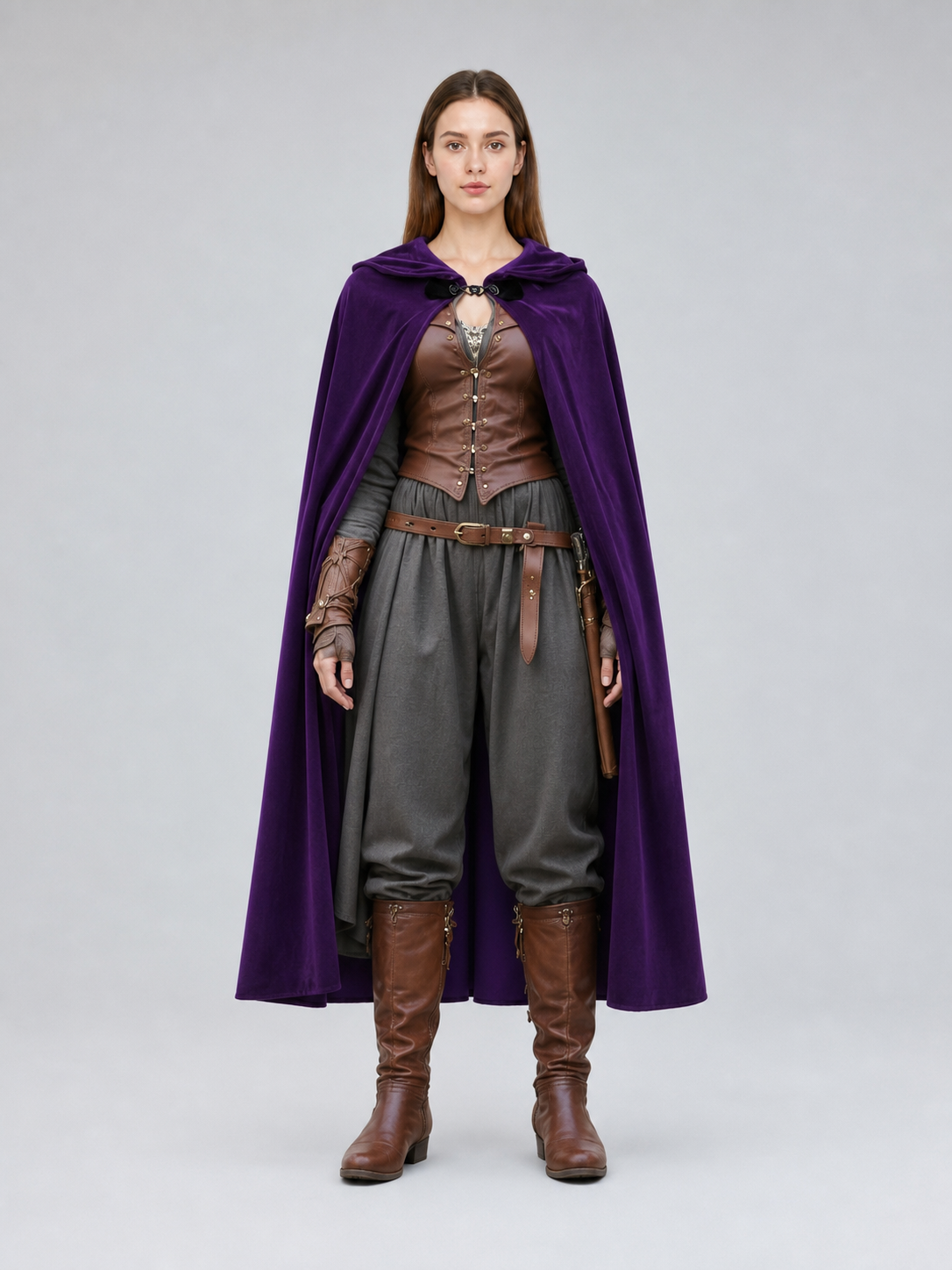 Purple Costume Cloak with Hood