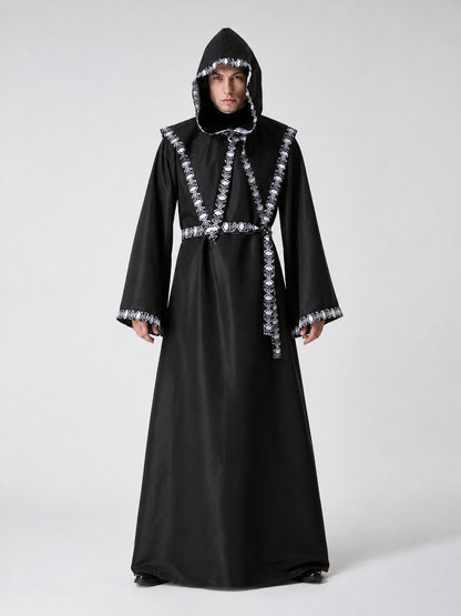 Gothic Hooded Robe with Belt
