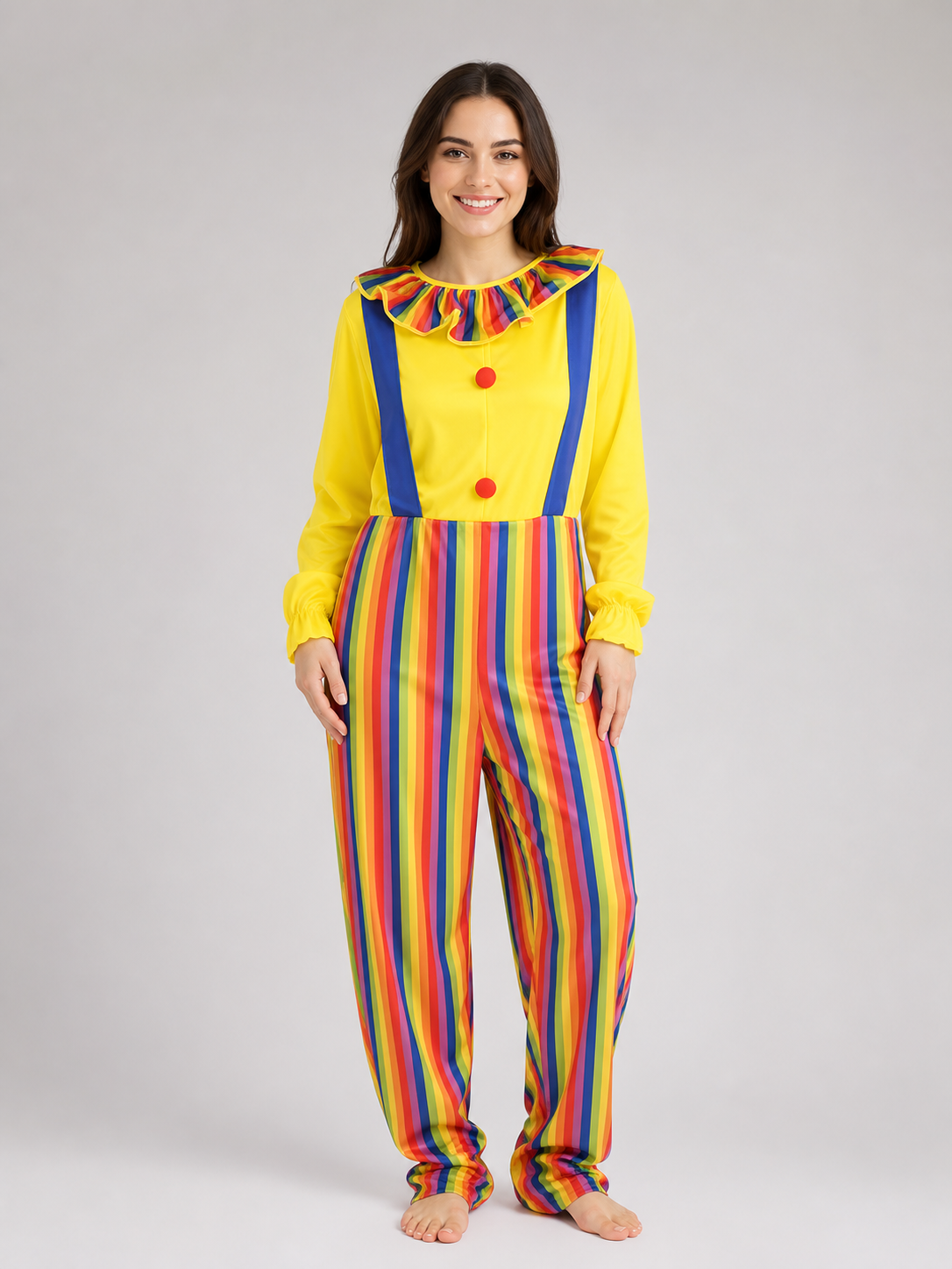 Clown Jumpsuit Costume for Stage and Halloween