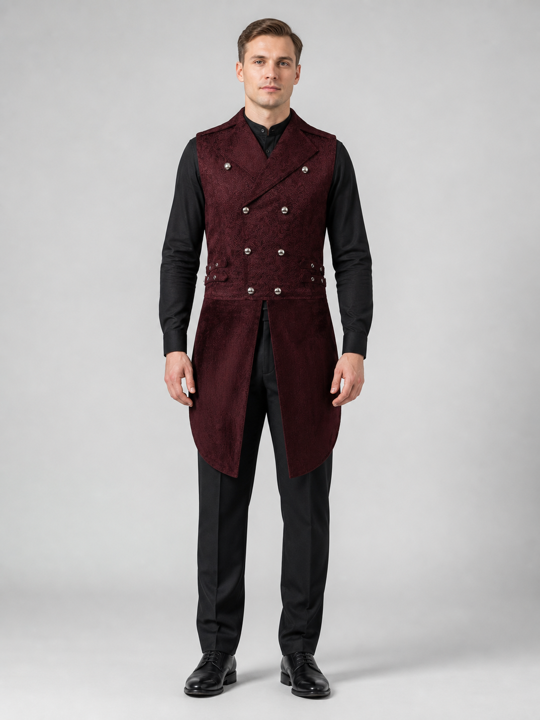 Victorian-Style Suit Vest, Wine