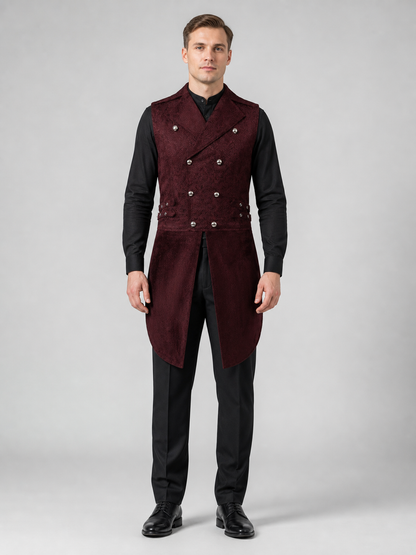 Victorian-Style Suit Vest, Wine