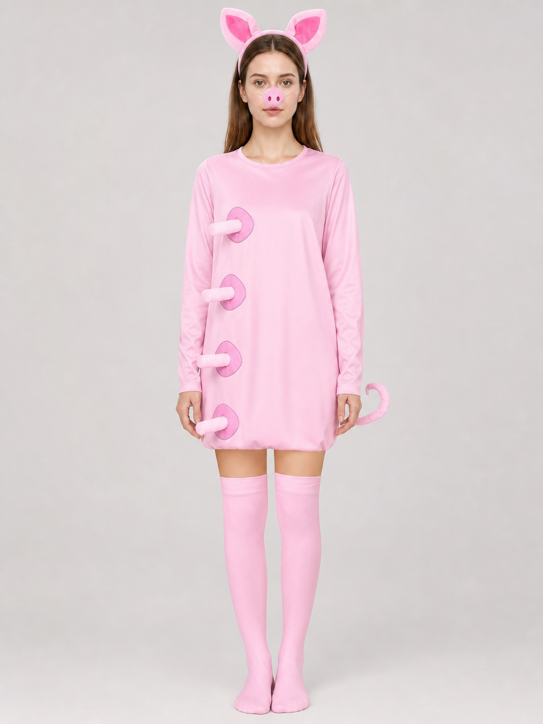 Adult Pink Pig Costume