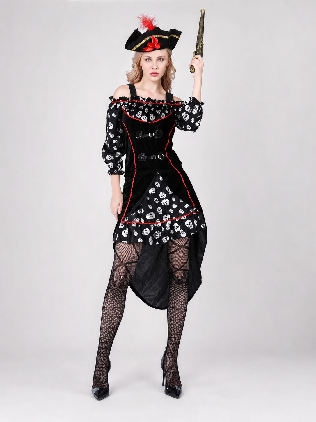 Pirate Costume with Dress and Hat