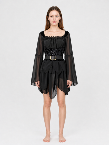 Gothic Corset Dress with Belt for Cosplay