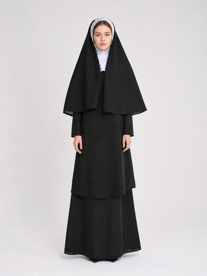 Carnival Costume for a Role-Playing Look, Black Cassock